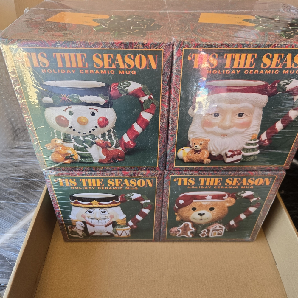 Holiday Ceramic Mug Set Of 4